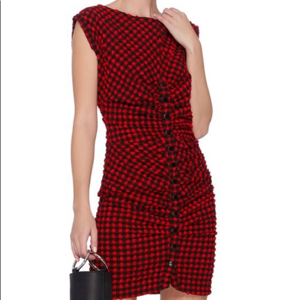 Rachel Comey Flatlander Ruched Gingham Dress